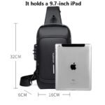 Anti-Theft Sling Bag, USB Shoulder Bag, Men's Travel Crossbody