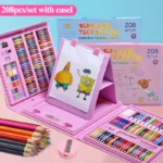 Kids Art Set, 208-Piece Painting Kit, Children’s Drawing Tools