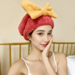 Hair Towel Wrap With Bow