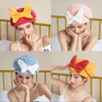 Hair Towel Wrap With Bow