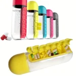 Pill Box With Sports Water Bottle