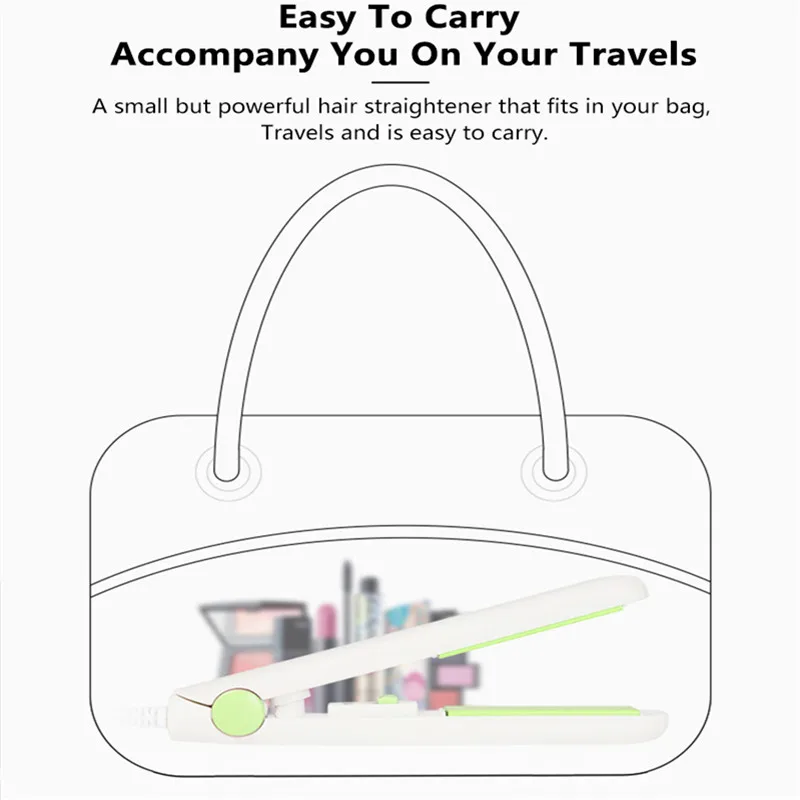 Mini Pro Salon Hair Curler & Straightener - Portable Hair Styling Tool for Gifts and Party Favors