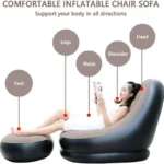 Fashion Inflatable Sofa With Foot Rest at genuineproduct247.com