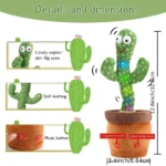 Dancing Cactus Talking Toy – Interactive Plush, Singing & Recording USB Gift for Kids at genuineproduct247.com