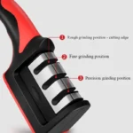 3 Segment Kitchen Knife Sharpener – Multi-Stage Handheld Sharpener for Fast, Efficient Sharpening