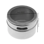 Magnetic Spice Jars Set – Stainless Steel Salt and Pepper Shakers with Seasoning Box