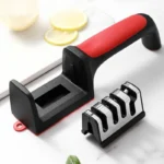 3 Segment Kitchen Knife Sharpener – Multi-Stage Handheld Sharpener for Fast, Efficient Sharpening