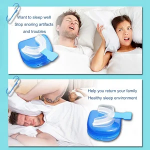 Snoring Stopper Silicone Night Mouth Guard for Teeth Clenching and Grinding – Sleep Aid & Dental Bite Tray