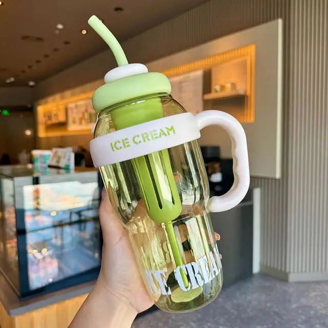 Cute Large-Capacity Water Bottle with Handle – Perfect Summer Water Bottle for Outdoor, Office, & Gym at genuineproduct247.com