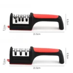 3 Segment Kitchen Knife Sharpener – Multi-Stage Handheld Sharpener for Fast, Efficient Sharpening
