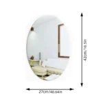 Wall Mirror Sticker Oval Shape