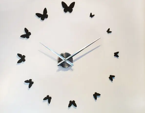Wall Clock Butterfly Design