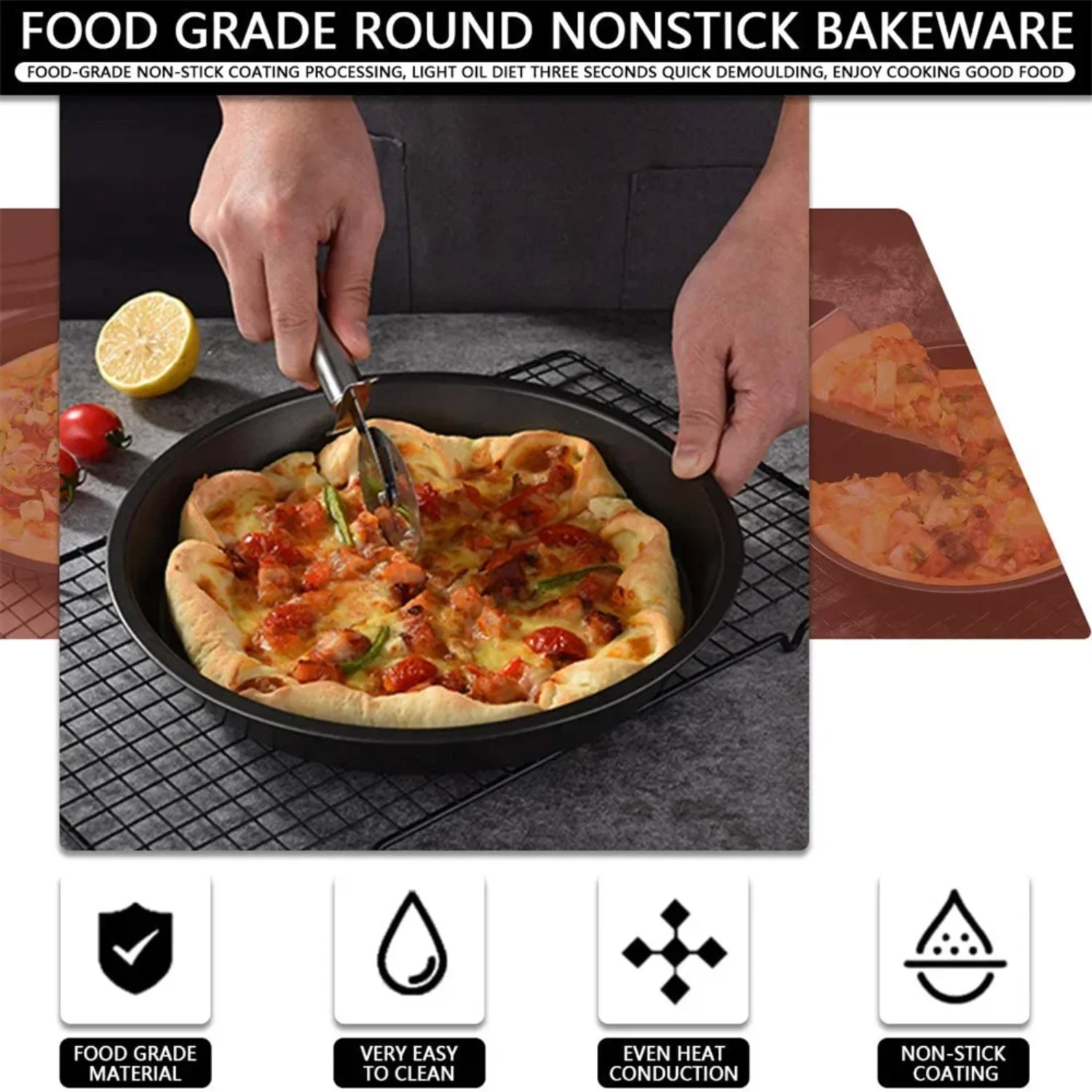 3 Pcs Pizza Pan Set