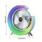 180 Adjustable Desktop Fan With RGB
