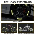 Reflective Strip on the Car Wheel