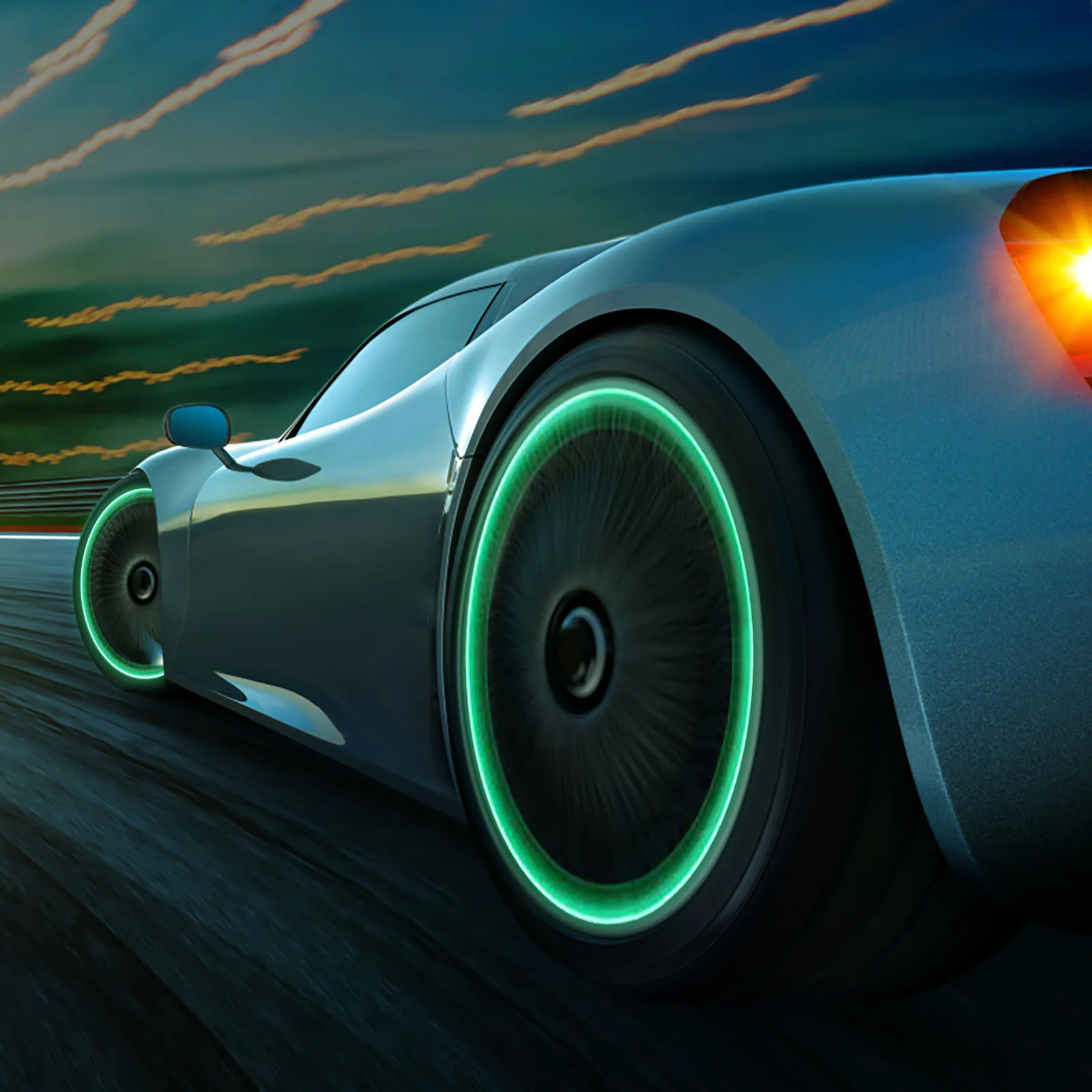 4pcs Vehicle Radiant Ring