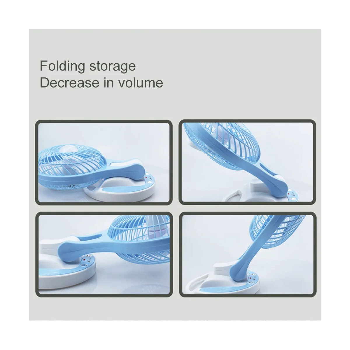 Rechargeable Fan with LED Light