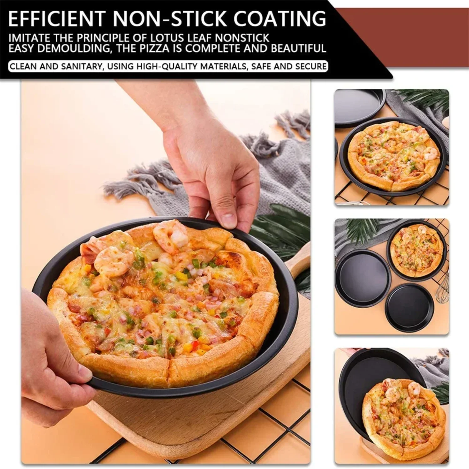 3 Pcs Pizza Pan Set