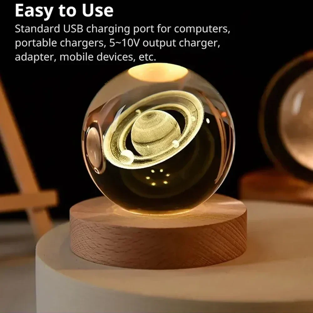 Mermaid Crystal Ball Night Lamp