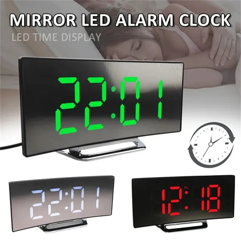 LED Alarm Clock Mirror