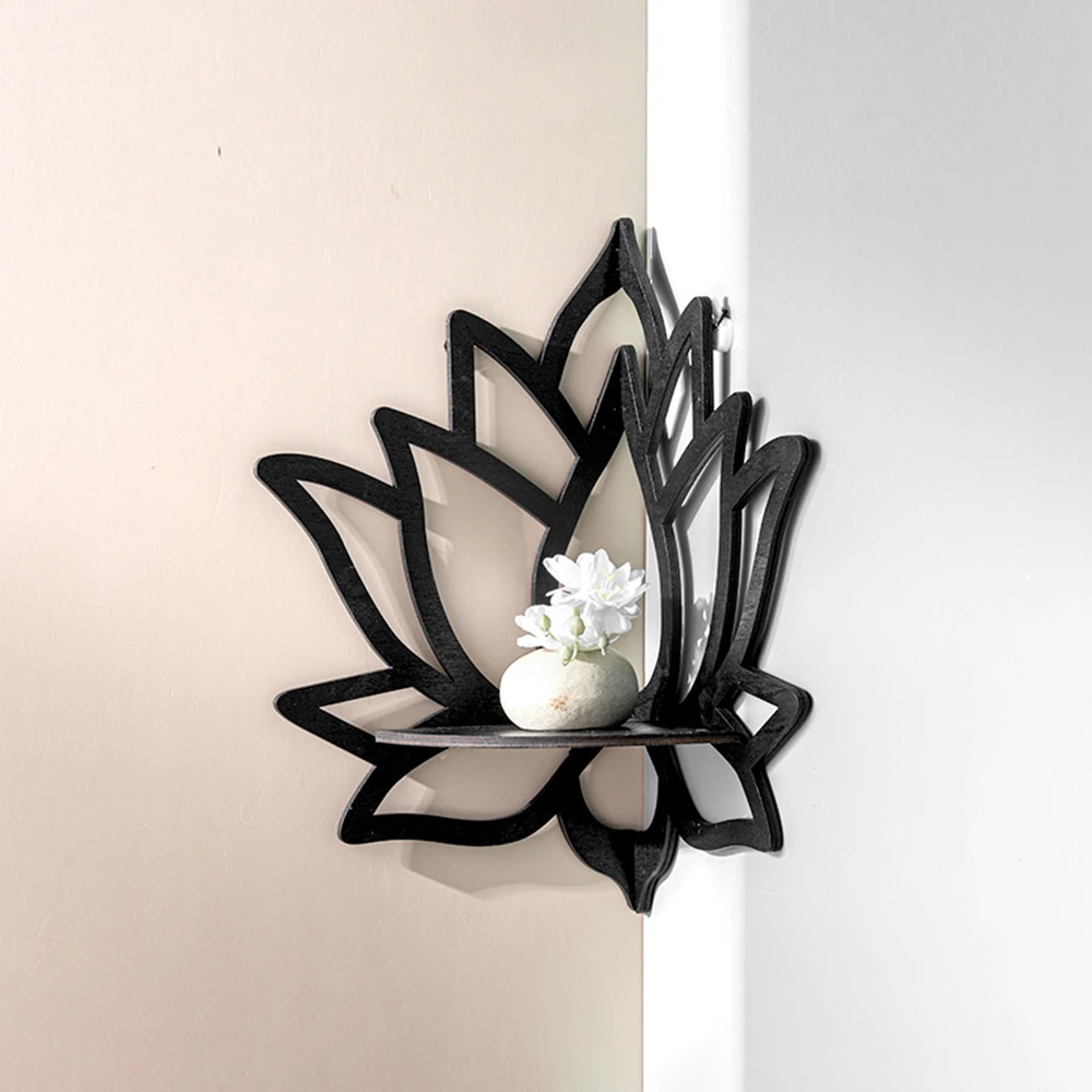 Wooden Lotus Shelf