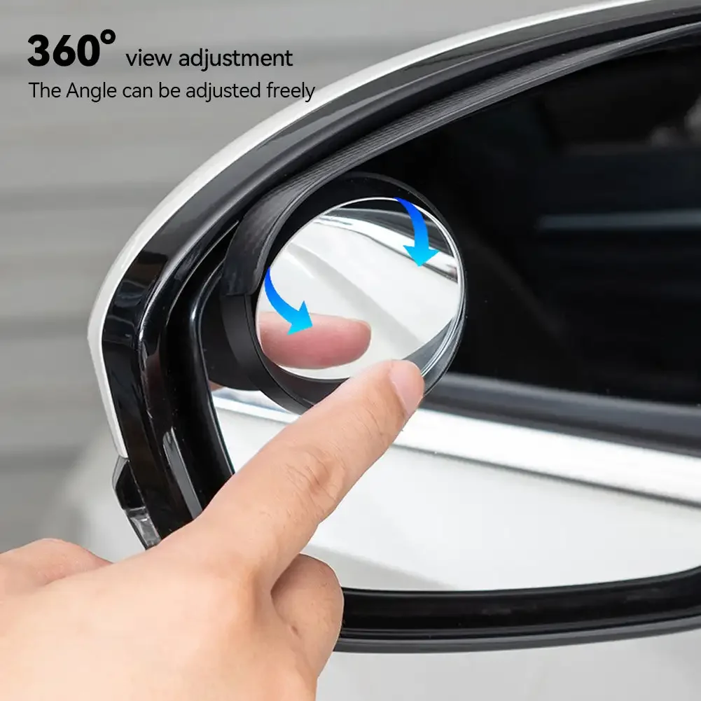 2pcs Blind Mirror With Rain Guard
