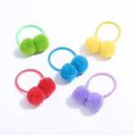 Pom Pom Girls Hair Tie Wool