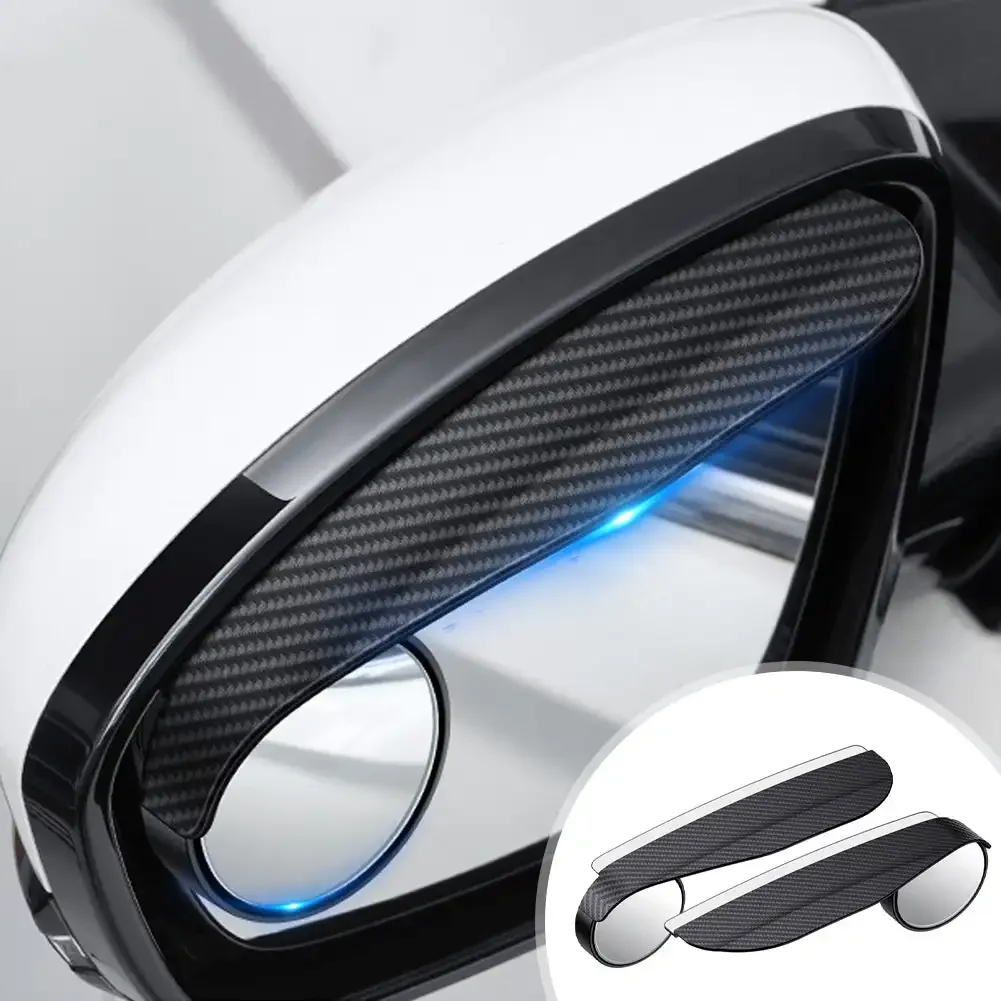 2pcs Blind Mirror With Rain Guard