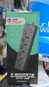 5 Way Power Extention Wire Cord S9005USB