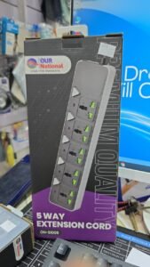 5Way Extention Cord with 6 Months Warranty