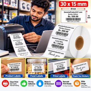Barcode Sticker 30x15